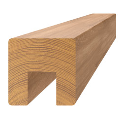 Drevený profil 40 x 40 x 3000 mm (17 x 20 mm), dub, brúsený Drevený profil 40 x 40 x 3000 mm (17 x 20 mm), dub, brúsený